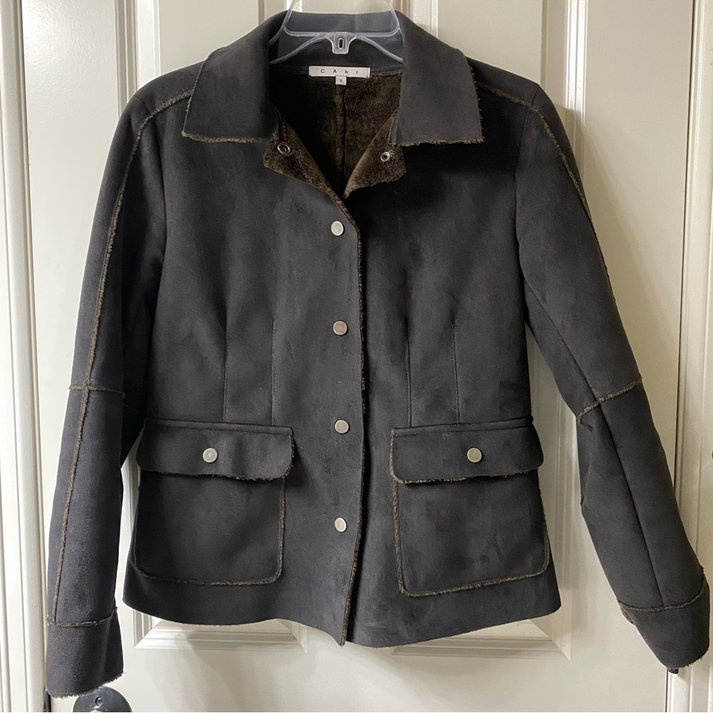 CAbi Micro Suede Sherling Jacket .